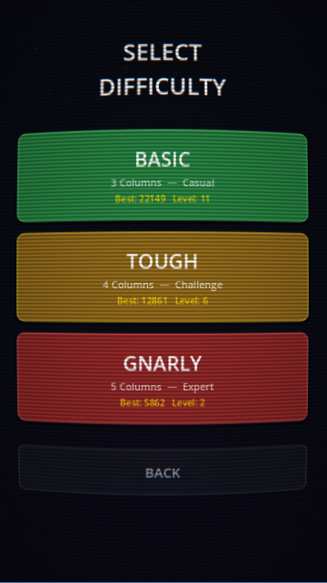 Difficulty Select with CRT Filter